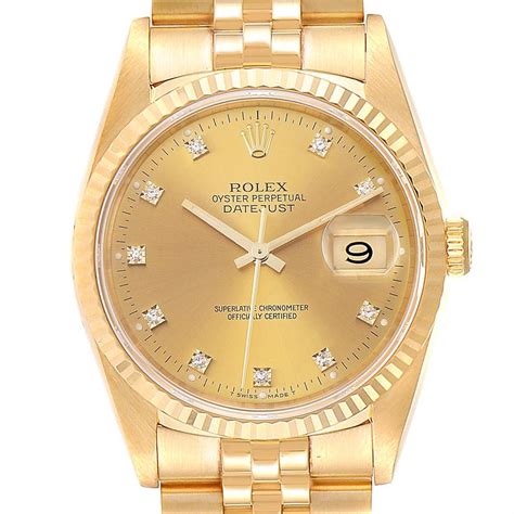 rolex datejust 36 gold